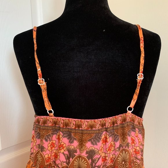 Boho Floral Ruffle Hem Cami Dress - Picture 7 of 10